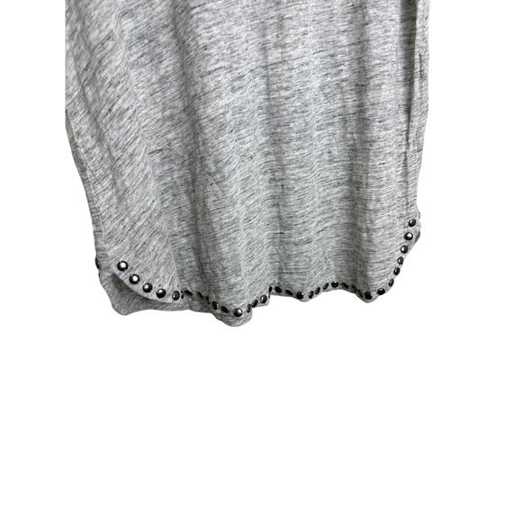 J. Crew Gray Linen Relaxed Fit Tank Top with Silver Stud Detail Size L - Picture 4 of 7